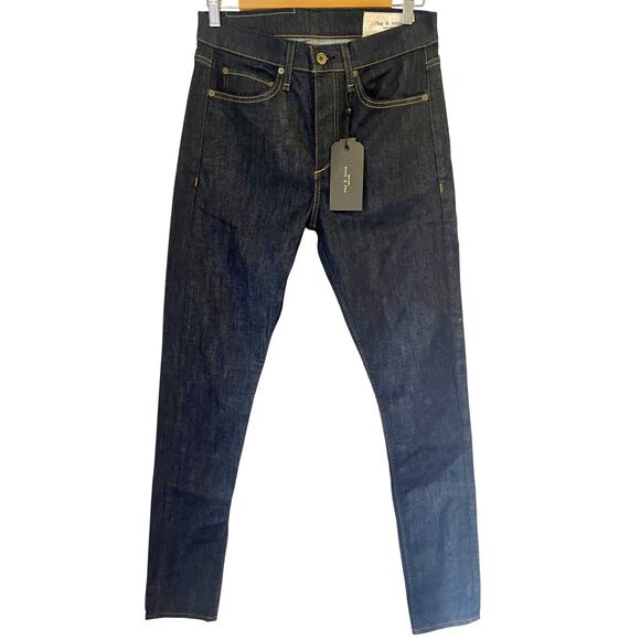 NWT Rag & Bone 'FIT 1' Men's Extra Slim Fit Jeans Indigo Rinse Selvedge sz. 30 - Picture 3 of 9